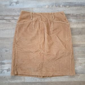 Eddie Bauer Tan Corduroy Skirt Size 6